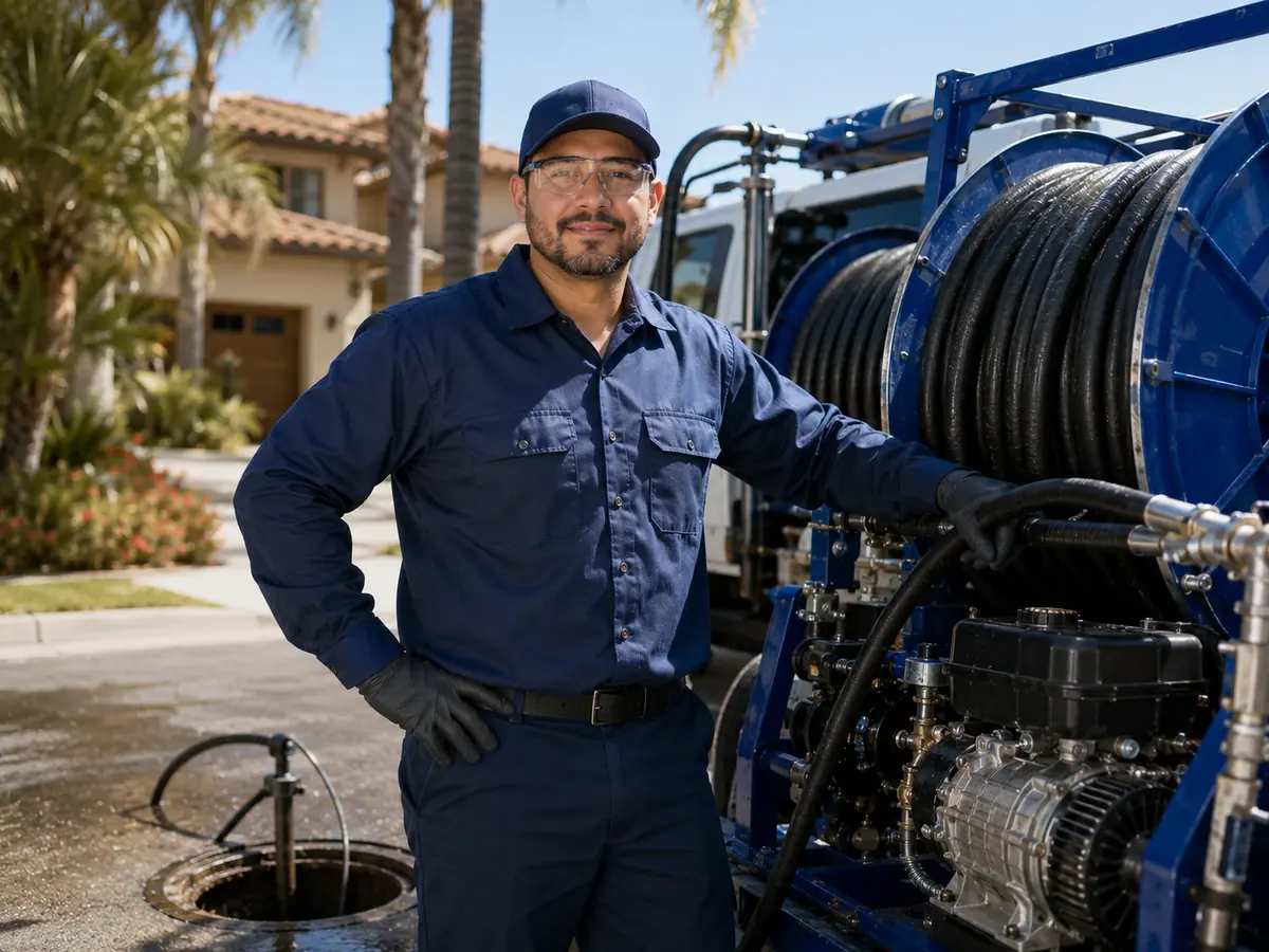 Hydro jet sewer cleaning in Chualar