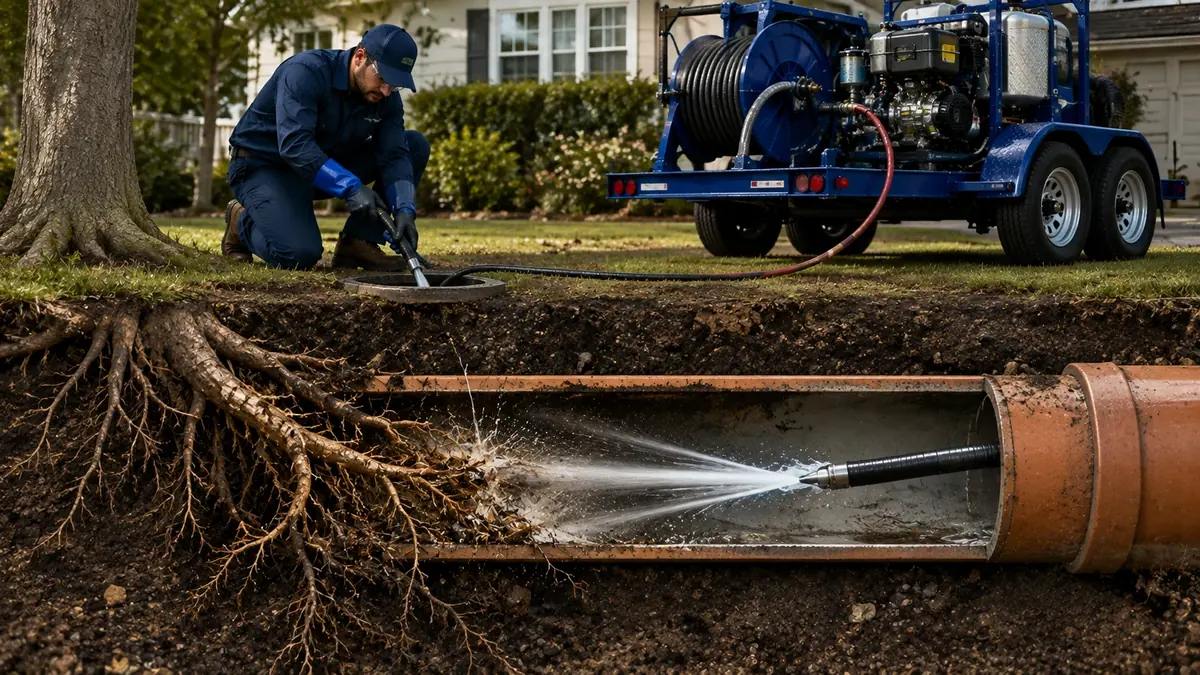Tree Root Removal with Hydro Jetting in Chualar